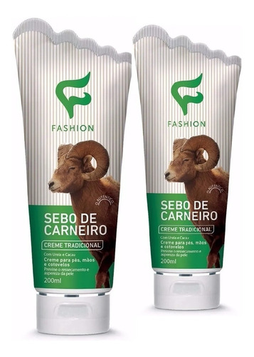 2 Creme Sebo De Carneiro Fashion Hidratação Rachadura Pé Mão