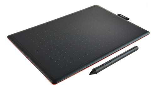 Tableta Gráfica One By Wacom Small / Incluye Lápiz Y Puntas Color Negro/Rojo