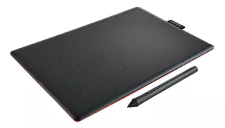 Tableta Gráfica One By Wacom Small / Incluye Lápiz Y Puntas Color Negro/Rojo