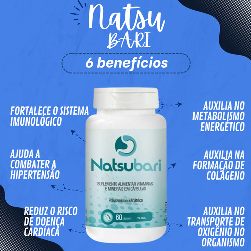 2x Natsubari Repositor Multivitaminico Pós Bariátrica 60 Cap