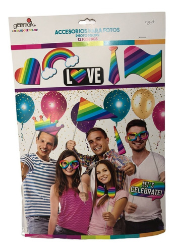 Letreros Fotos Photo Props Fiesta Arcoiris Rainbow Lov Pride