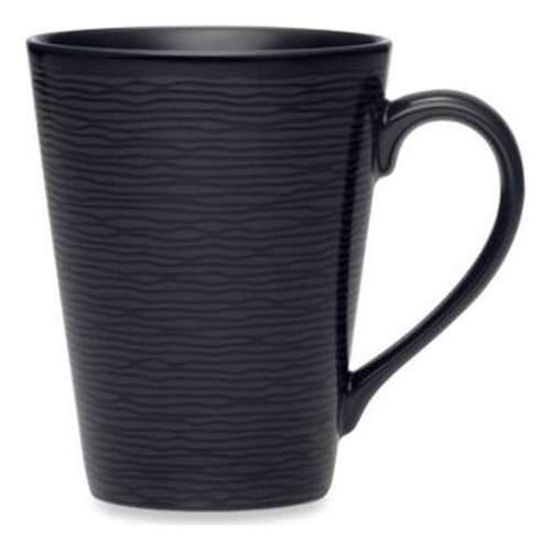 Taza De Café Swirl Negro 11.5 Cm 380 Ml Porcelana Noritake