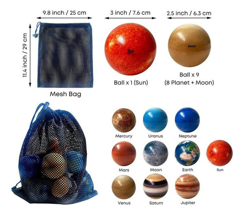 Shaoke Pull Beads 10 Planetas Del Sistema Solar Squeeze
