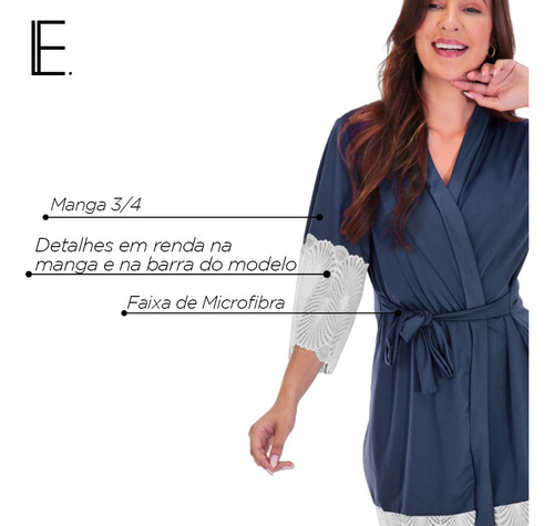 Hobby Feminino Pijama Sensual Roupão Promoção Microfibra