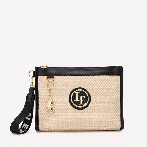 Clutch Marsella Rafia Negro