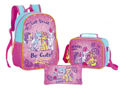 Combo Mochila/morral+lonchera+cartuchera My Little Pony Capi