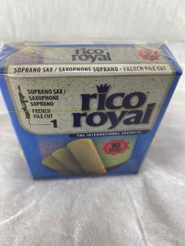 Palheta Rico Royal Sax Soprano N° 1 C/ 10 Unidades
