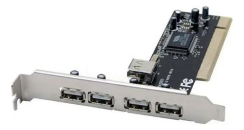 Placa Pci Com 5 Portas Usb 2.0 4 Portas Externas + 1 Interna
