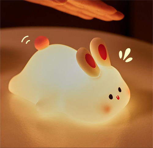 .. Lámpara De Noche Big Face Rabbit Con Sensor Táctil Yiyi