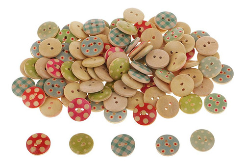 100pcs Botones De Impresos Diy Scrapbooking Crafting