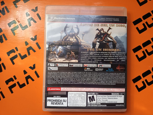 God Of War: Ascension Ps3 (leer Descripción) Físico Dom Play (Usado)
