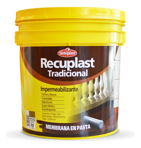 Recuplast Tradicional Membrana Pasta Impermeabilizante 10lts