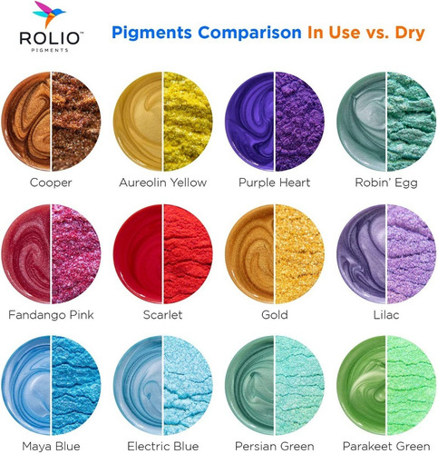 Rolio Pigmento En Polvo 24 Colores