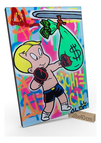 Cuadro Decorativo Alec Monopoly Money Rico Mcpato Textura 1257