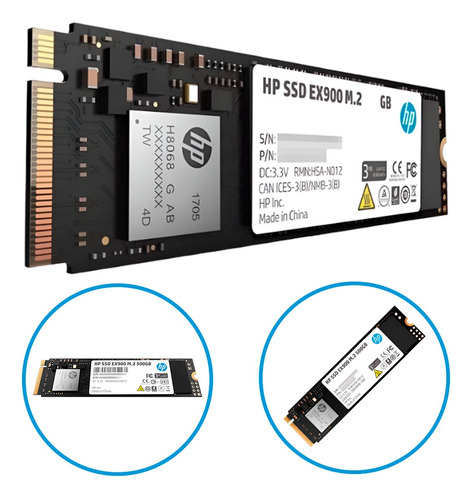  Ssd Hp Pci 3.0 Gen 3  500gb Ex900 M.2 ( Original ) 