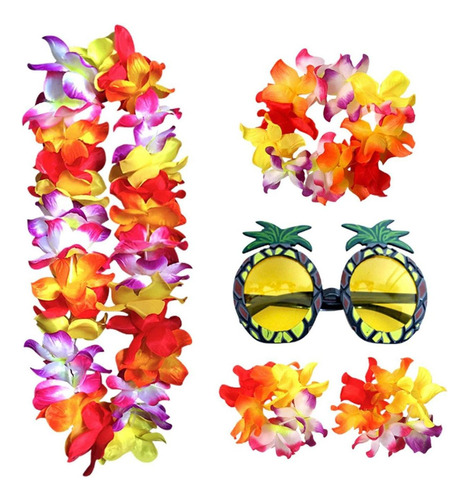Conjunto De Disfraz De Hawaiano Diadema De Playa Ropa De .