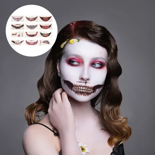 Adhesivo De Maquillaje Con Forma De Boca Grande Con Forma De