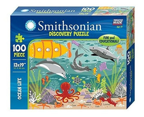 Smithsonian De 100 Piezas De 13  X 19  Ocean Life Puzzle Des