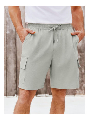 Paslter Pantalones Cortos Cargo Informales Hombre De Algodón