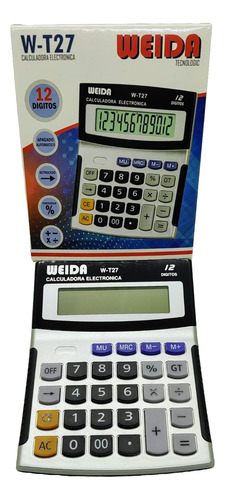 Calculadora Weida W-t27 Apagado Automatico - 12 Dig.-1 Aaa