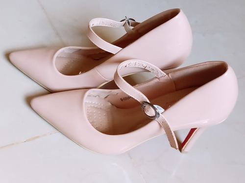 Zapatos De Tacon Color Nude Talla 38