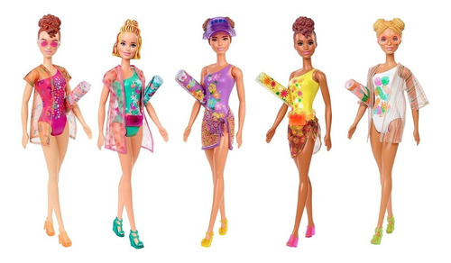 Imagen 8 de 10 de Barbie Color Reveal Cambia Color Rosa Claro 7 Sorpresas