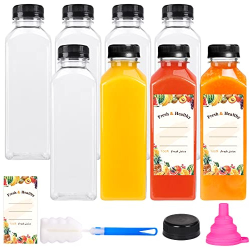 Mástoes 8pcs 16oz Botellas De Jugo Para Jugo, 6x94s