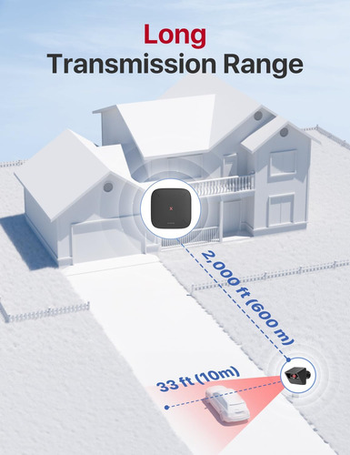 X-sense Driveway Alarm, Alarma Solar Inteligente De Largo...