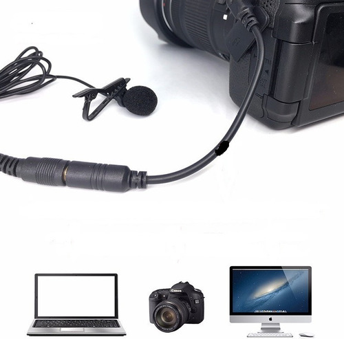 Kit Microfono Celular Y Adaptador Para Camaras Dslr  O Pc