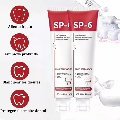 K Pasta Dental Sp 6 Blanquea Y Repara Los Dientes Amarillos