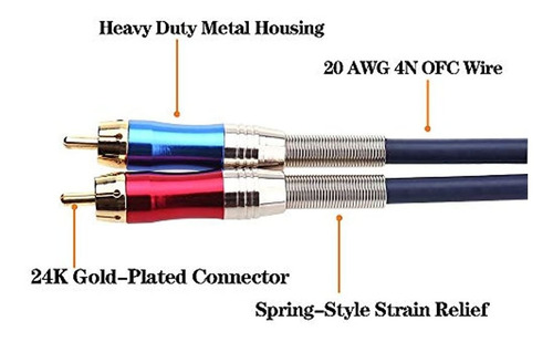 Disino Dual Rca A Xlr Macho Y Cable De Conexion Del Divisor