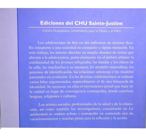 Imagen 2 de 2 de La Adolescencia En Contexto Urbano Y Cosmopolita