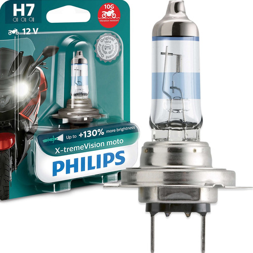 Imagem 1 de 6 de Lâmpada Philips X-treme Vision Moto H7 12v 3350k 55w