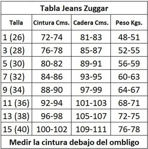 Talla 32 jeans mujer hotsell