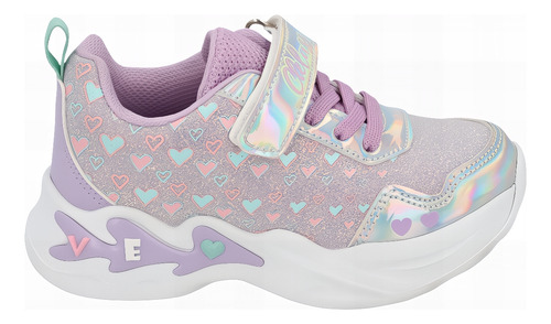Sneaker Pv03869 Forro Acojinado Diamantina Talon Comodo