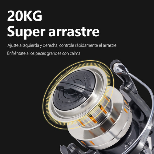 Carrete Pesca Pesado Joyfox Wl 11000, 25 Kg, 4.9:1 Giratorio