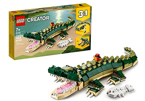 Juguete De Construcción Crocodile  Creator 3 En 1, Compatibl