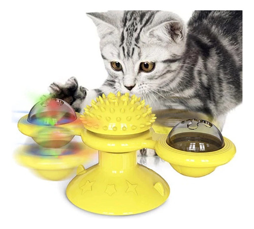 Brinquedo Para Gatos Gatil Gira Gira Com Matatabi E Ventosa