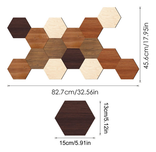 Calcomanía De Pared De Panal 15 Pegatinas Hexagonales Antide