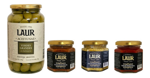 Aceitunas Grandes 420 Gr Laur + Pastas Gourmet Premium Laur