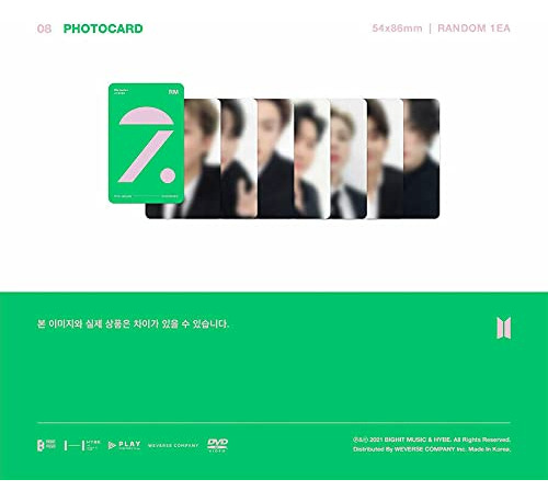 Bts Memories Of 2020 Dvd. 7 Disc+214p Photo Book+1 Paper Fra