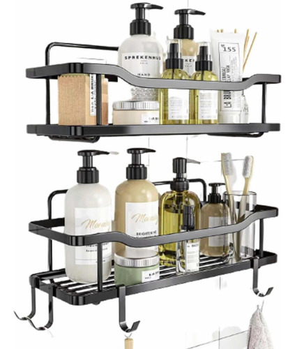 Organizador  Baño Cocina Set X2 Repisa Adhesiva Inoxidable