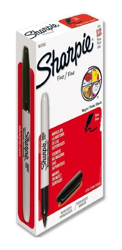 Marcador Permanente Sharpie Fine Pague 12 Lleve 13 