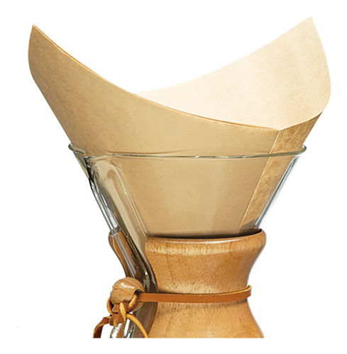 Chemex Filtro Adherido - Cuadrado Natural - 100 Unidades - .