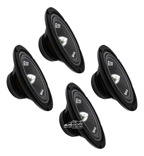 4 Medios Rangos 6.5 PuLG 100w Rms 4 Ohm 92.5db Genius Audio Color Negro