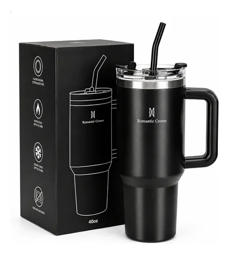 Copo Térmico Gigante 1,2l Inox Com Tampa E Inox Canudo