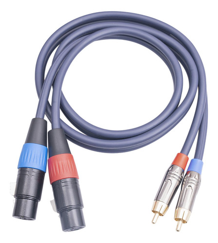 Cable Xlr Hembra A Rca Para Amplificadores 3 Metros