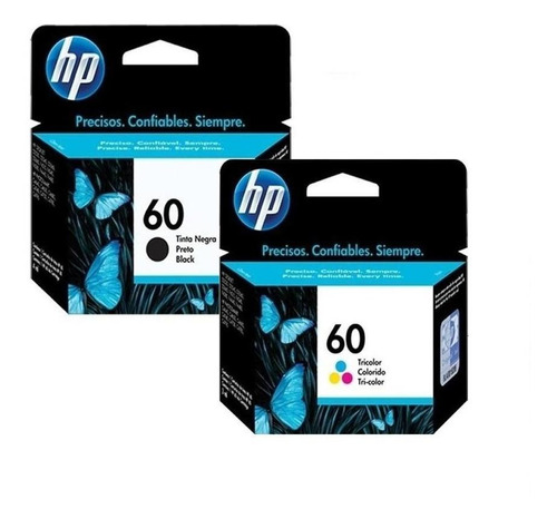Kit De Cartuchos De Tinta Hp 60 Original Negro Y Tricolor