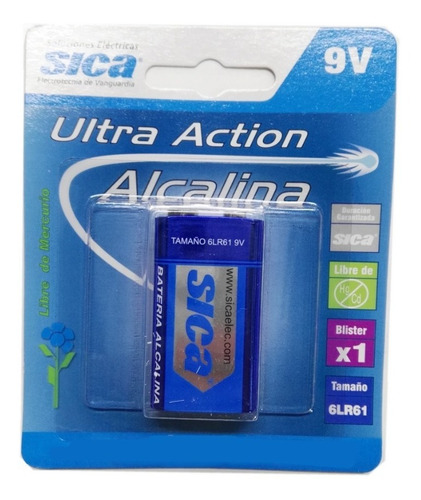 Bateria Alcalina 9v Sica
