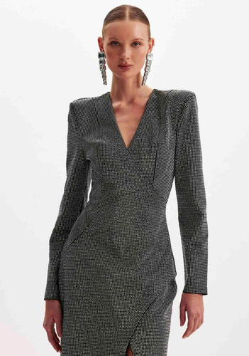 Vestido Longo Com Fenda Amarante